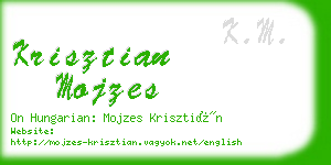 krisztian mojzes business card